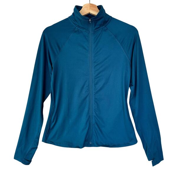 Juicy Couture Full Zip Athletic Jacket Teal Blue Size Medium - Picture 1 of 9